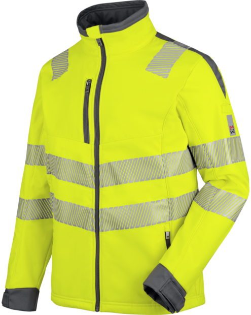 Softshelljakke kl. 3 gul
