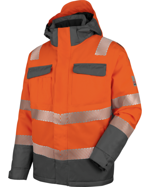 Jakke vattert kl. 3 oransje