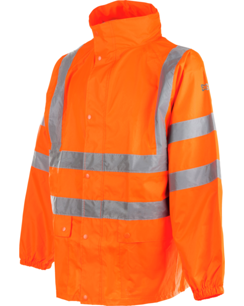 Hi-Vis Regnjakke kl. 3 oransje