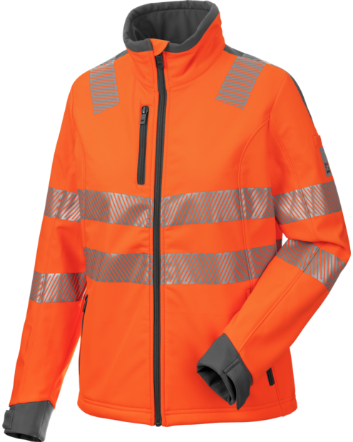 Softshelljakke dame kl. 2 oransje