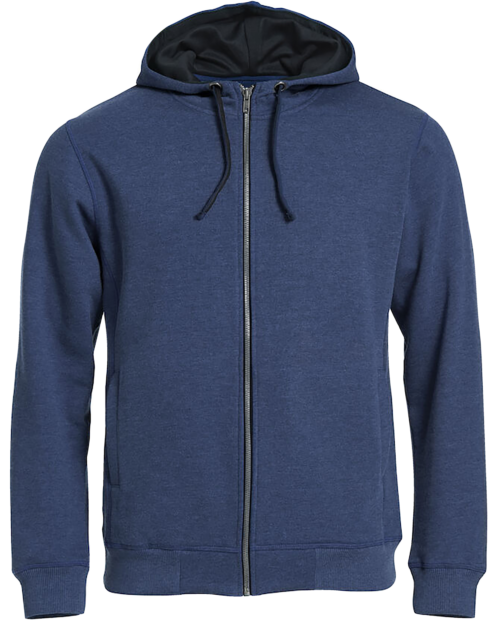 Classic Hoody Fullzip blåmelert